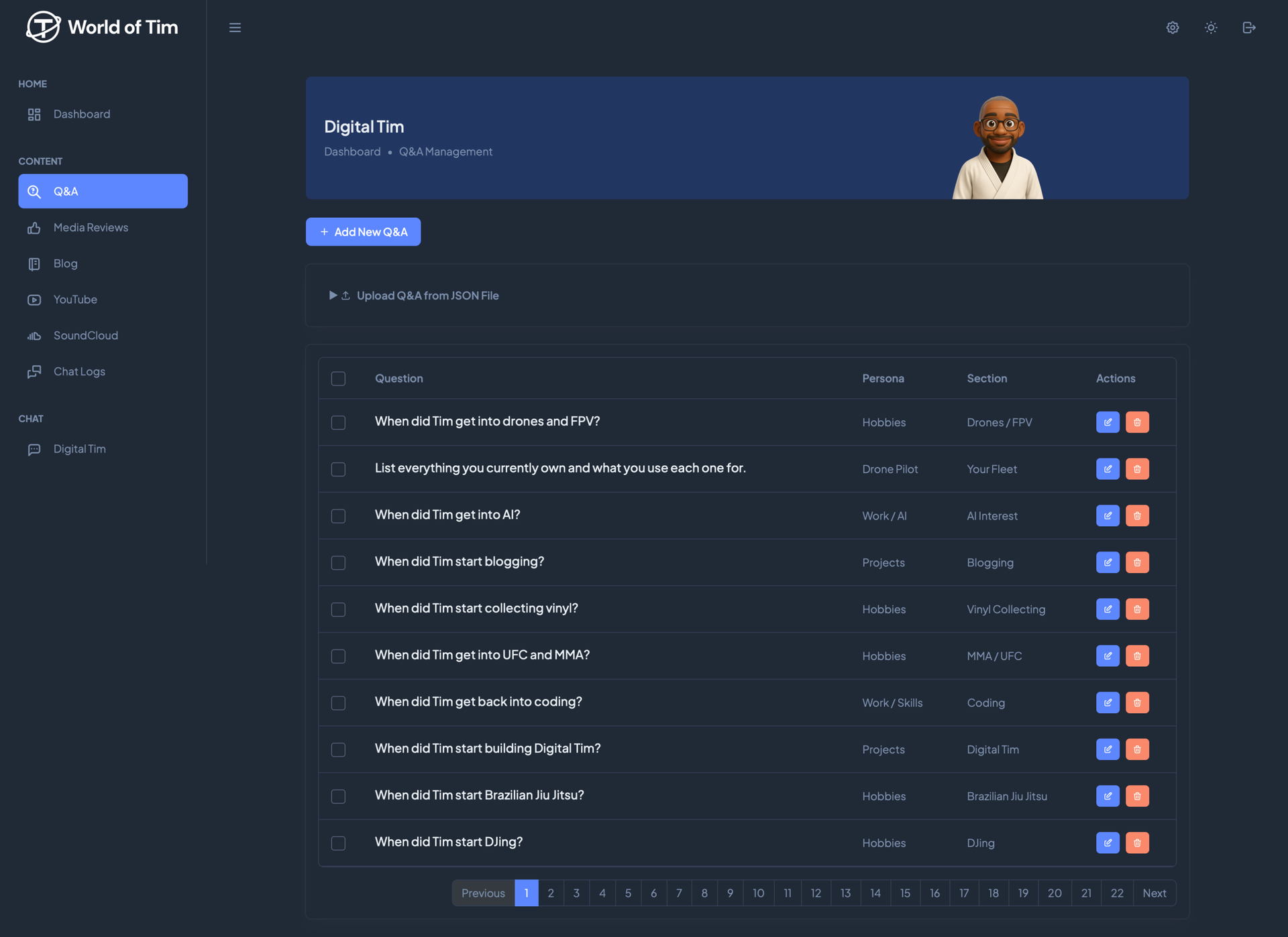 Digital Tim - Q&A Editor