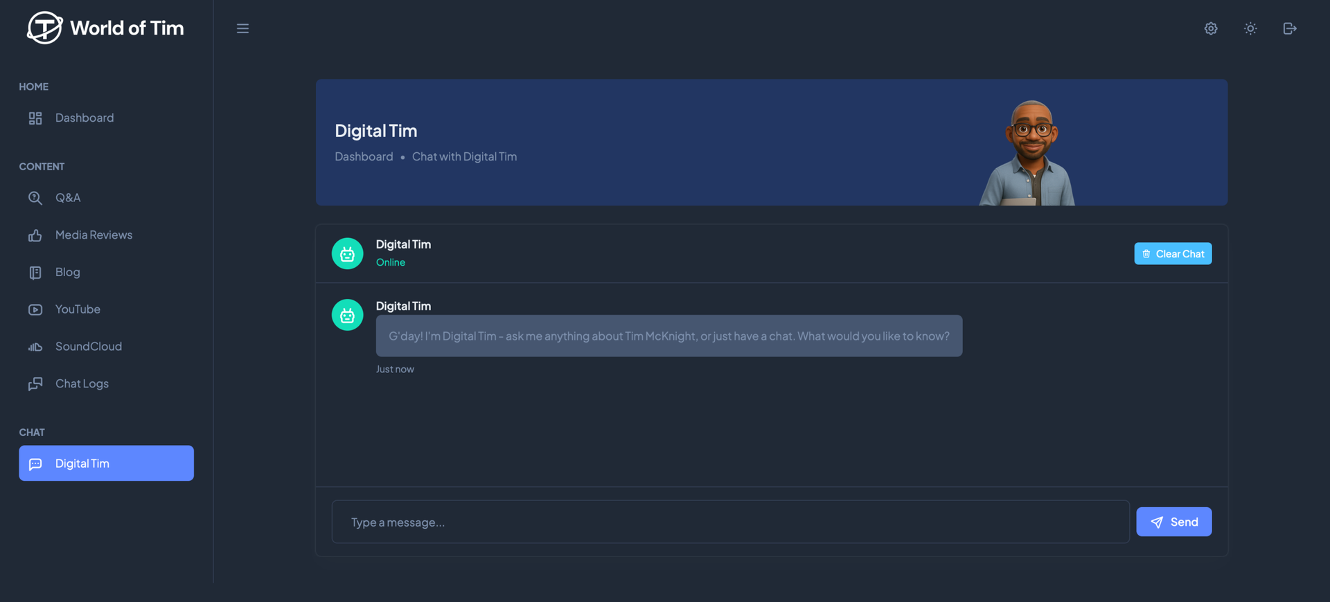 Digital Tim - Chat tester